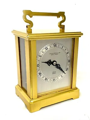 Antique Style ELLIOTT LONDON Gilt Mantel Clock / Carriage Clock THURLOW CHAPNESS • $528.93