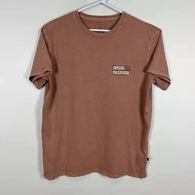 Quiksilver Brown Crew Neck Cotton Casual Tee T Shirt Men's XL Extra Large • $19.99