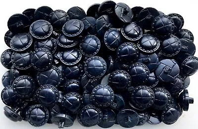 23mm 36L Dark Navy Blue Leather Effect Aran Football Shank Button Buttons (Y116) • £1.49