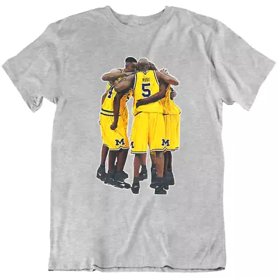 Fab Five 5 Basketball Team Michigan University Sport Retro T Shirt Tee Gift New • $19.98