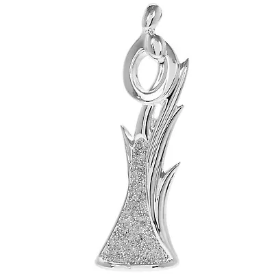 Small Silver Sparkle Romance Art Sculpture Figurine Decorative Diamante Ornament • £12.88