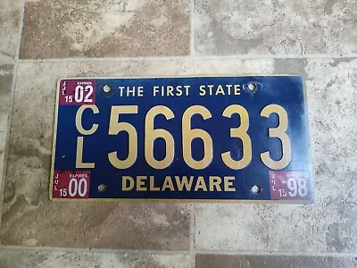 Vintage Delaware License Plate RaisedRiveted Numbers • $0.99