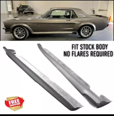 1967 68 Mustang  E  Fiberglass Ground Effects Side Skirts For Side Exhaust-pair • $525