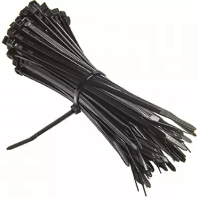 Natural Black Nylon Cable Ties Zip Ties Wraps - Various Sizes - Packs Of 100 • £3.49