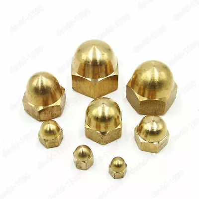 Brass Solid Hex Cap Nuts Hex Acorn Nut M3 M4 M5 M6 M8 M10 M12 M14 M16 Select • $166.56