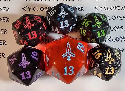 Life Counter ~ MURDERS AT KARLOV MANOR ~ Set Of 6 Spindown Dice Oversized D20 • $12.59