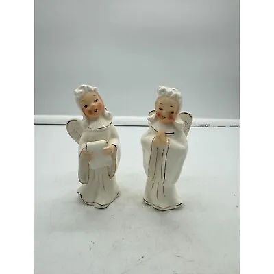 Vintage Pair Of Angel Figurines Japan Christmas Decor • $30