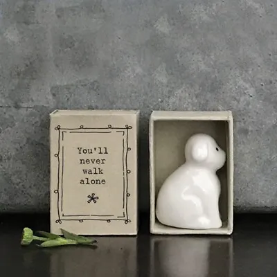Porcelain Dog Matchbox Gift You'll Never Walk Alone East Of India • £5.55