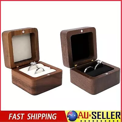 Ring Storage Box Wooden Box Jewelry Display Proposal Engagement Wedding Ceremony • $17.56