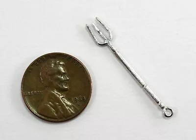 Dollhouse Miniature Polished Pewter Toasting Fork • $3.99