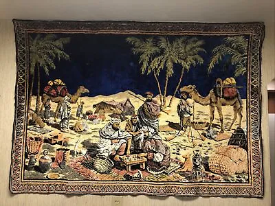 Vintage Tapestry Wall Rug Large Middle Eastern Turkish Carpet 64” X 48” • $399.99