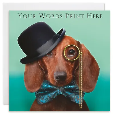 Dachshund Dog Card Personalised Birthday Thank You Get Well Congratulations • £3.45