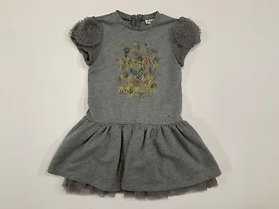 MAYORAL Size 104 Cm 4 Girls Dress Short Sleeve Dress Gray • $24.99