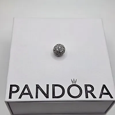 Genuine Pandora Clear Cosmic Stars Ball Clip Charm ALE 925 #791286CZ • £25