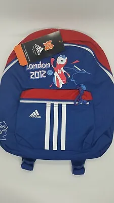 Brand New Adidas London 2012 Kids Mascot Union Jack Backpack Power Blue/ Scarlet • £17