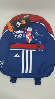 Brand New Adidas London 2012 Kids Mascot Union Jack Backpack Power Blue/ Scarlet • £19