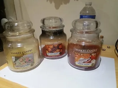 3 Meduim Christmas Yankee Candle Jars. Christmas Cookie  Mandarin Cranberry... • £4.99