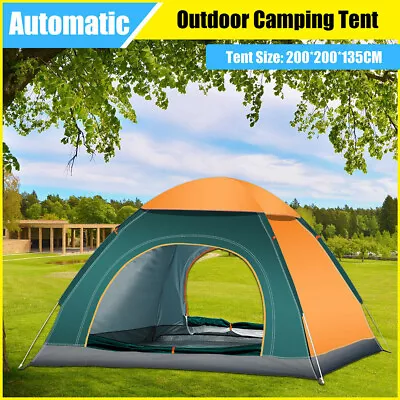 3-4 Man Person Pop Up Tent Family Festival Sun Shelter For Beach Fishing Camping • $32.99