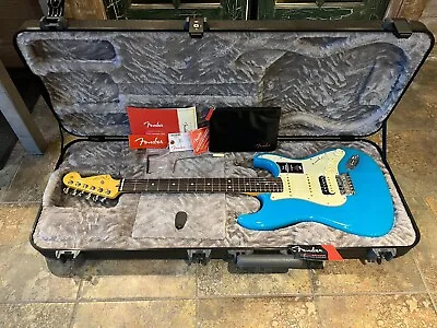 Fender American Pro 2 Stratocaster Strat Electric Guitar HSS  Miami Blue W Case • $1649.99