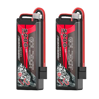 2x 5200mAh 50C 7.4V 2S Lipo Battery Traxxas Plug Hardcase For RC Evader BX Buggy • $30.59