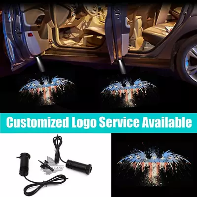 2Pcs LED Car Door US American Eagle Logo Welcome Laser Projector Shadow Lights • $18.04