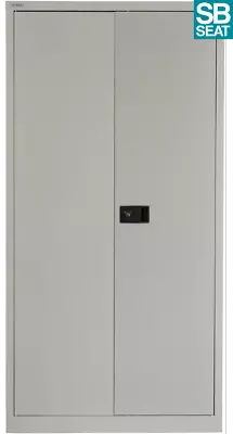 £207.97 • Buy Bisley Grey Cupboard 4-Shelves Steel Lockable 1.9m Tall Locking (VAT Included)