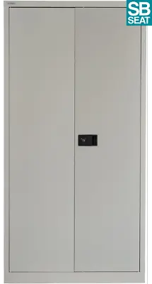 £207.97 • Buy Bisley Grey Cupboard 4-Shelves Steel Lockable 1.9m Tall Locking (VAT Included)
