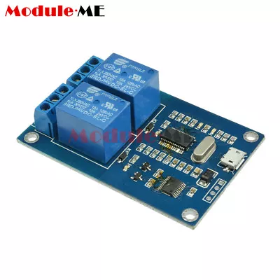 £3.66 • Buy MICRO USB 5V 2-Channel Relay Module USB Control Relay Module Serial Port