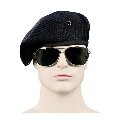 Military Beret Cap Hat Unisex Adjustable Breathable Army Soldier Uniform Cap • $9.36