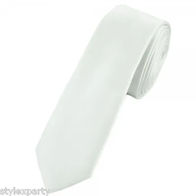 £3.99 • Buy Party Fancy Dress Accessory 1920's 50's Gangster White Skinny Tie  Free P&P