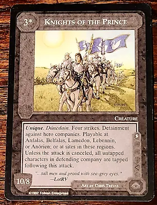 1x Knights Of The Prince Middle Earth MECCG CCG EX Rare ( Against The Shadow ) • $5.99
