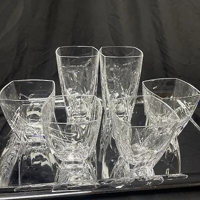 NEW VERA WANG Wedgwood Cabochon HB/ DOF Full Lead Crystal Glasses Set Of 6 #9008 • $79