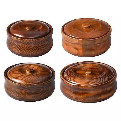 Wooden Bowl Home Decoration Storage For Kitchen Durable Wooden Salad Bowl • £18.04