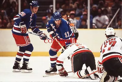 MIKE ROGERS & JAN ERIXON - NEW YORK RANGERS - Vintage 35mm Hockey Slide 3.2a • $9.99