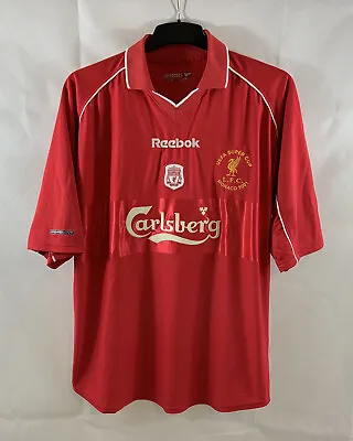 £119.99 • Buy Liverpool UEFA Super Cup Final 2001 Home Football Shirt 2000/02 (XL) Reebok A898