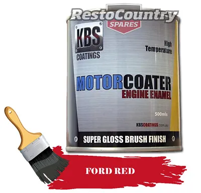 KBS Motor Coater Engine Enamel 500mls FORD T-BIRD RED High Temperature Paint • $85.50