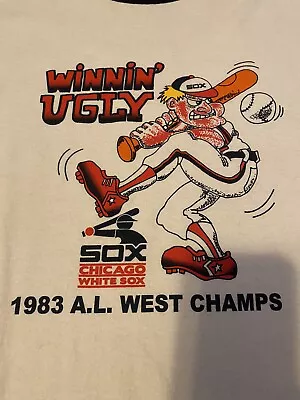 Vintage Chicago White Sox T Shirt Winning Ugly 1983 Division Champion Size L • $19.99