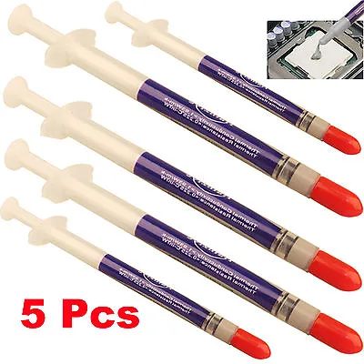 5X Silicone Thermal Heatsink Compound Cooling Paste Grease Syringe PC Processor • £3.95