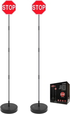 $55.99 • Buy 2 Pack LED Stop Sign For Garage Parking Assist - Stress Free - Large 7  Sign