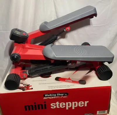 SportLine Walking Shop Adjustable Hydraulic Resistance Indoor Mini Stepper Red • $31