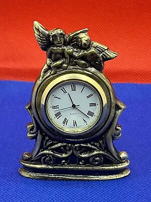 Angels Antique Finish Style Miniature Clock -Lot #8 • $34.99