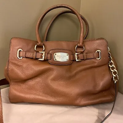 Michael Kors ~ Hamilton Weekender -Brown Leather Tote Bag X-Large *See Handles* • $75