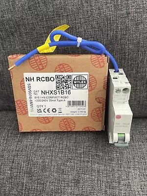 Wylex  Miniature RCBO NHXS1B16 B16 Type A  - White • £16