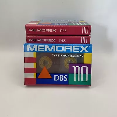 Memorex DBS 110 Norml Bias Cassette Tape (Lot Of 3) (SEALED) • $6