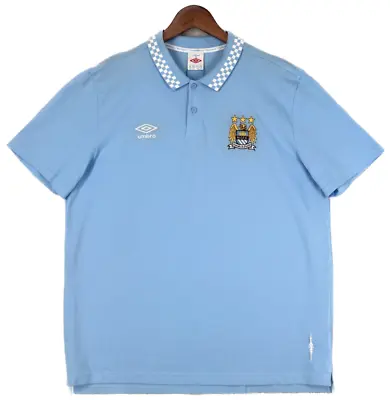 Umbro Manchester City Football Club Pique Polo Shirt Men 2XL Soccer NWT • $39.99