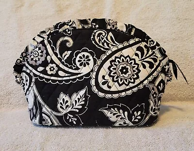 VERA BRADLEY Night And Day Large Ruffled Cosmetic Makeup Bag Case Pristine Cond. • $19.50