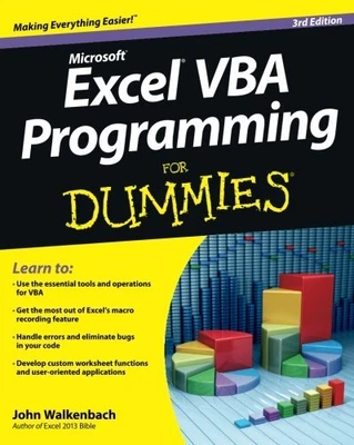 £4.99 • Buy Excel VBA Programming For Dummies By Walkenbach, John Book The Cheap Fast Free