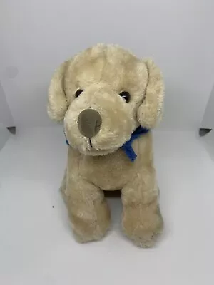 Golden Lab Puppy Dog Sits 9  Plush K9 Advantix II Logo Bandana Stuffed Animal • $11.98