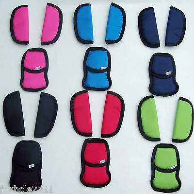 £4.97 • Buy Baby Car Seat And Pushchair Belts Crotch Cover Harness Shoulder Straps Pads Big