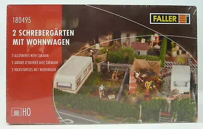 Faller 180495 2 Allotments With Caravan Ho Gauge Model Kit • £24.99